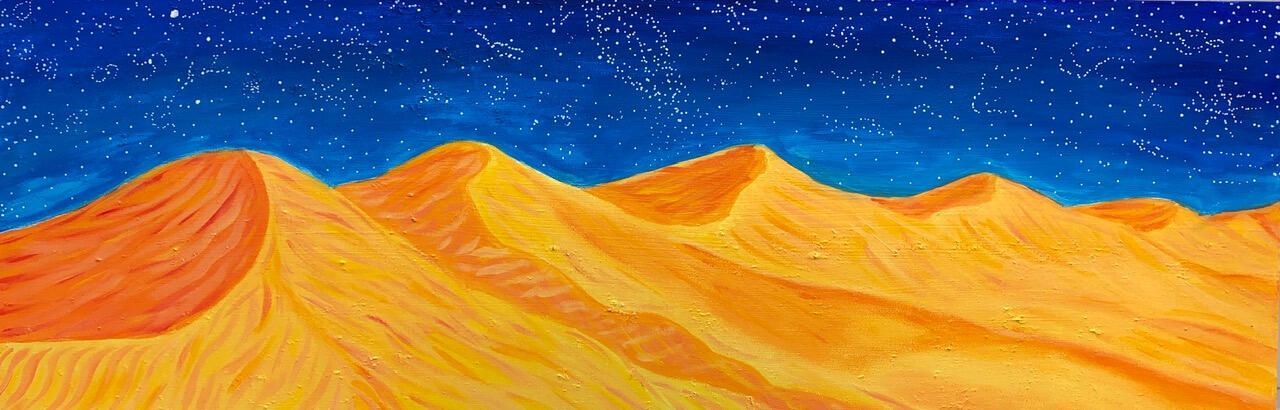 Desert Dunes constellation 122cm x 41cm $800